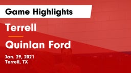 Terrell  vs Quinlan Ford  Game Highlights - Jan. 29, 2021