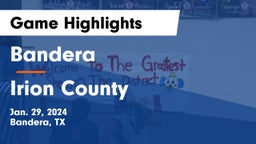 Bandera  vs Irion County  Game Highlights - Jan. 29, 2024