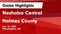 Neshoba Central  vs Holmes County Game Highlights - Jan. 24, 2023