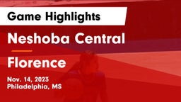 Neshoba Central  vs Florence  Game Highlights - Nov. 14, 2023