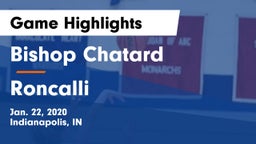 Bishop Chatard  vs Roncalli  Game Highlights - Jan. 22, 2020