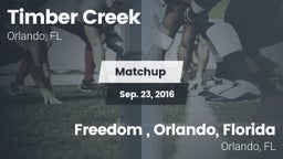 Matchup: Timber Creek High vs. Freedom , Orlando, Florida 2016