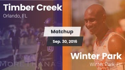 Matchup: Timber Creek High vs. Winter Park  2016