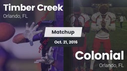 Matchup: Timber Creek High vs. Colonial  2016