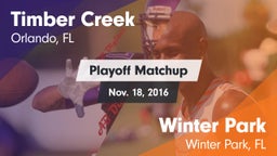 Matchup: Timber Creek High vs. Winter Park  2016