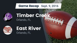 Recap: Timber Creek  vs. East River  2016