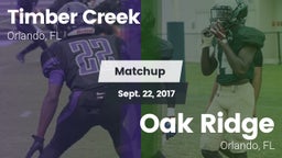 Matchup: Timber Creek High vs. Oak Ridge  2017