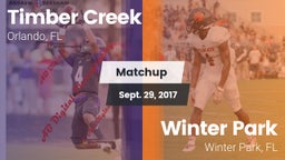 Matchup: Timber Creek High vs. Winter Park  2017
