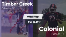 Matchup: Timber Creek High vs. Colonial  2017
