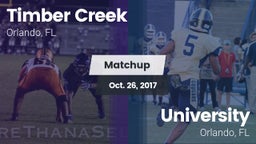 Matchup: Timber Creek High vs. University  2017