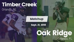 Matchup: Timber Creek High vs. Oak Ridge  2018