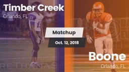 Matchup: Timber Creek High vs. Boone  2018