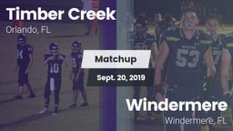 Matchup: Timber Creek High vs. Windermere  2019