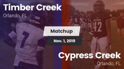 Matchup: Timber Creek High vs. Cypress Creek  2019