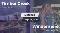 Matchup: Timber Creek High vs. Windermere  2020