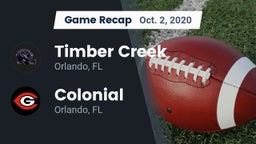 Recap: Timber Creek  vs. Colonial  2020