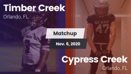 Matchup: Timber Creek High vs. Cypress Creek  2020