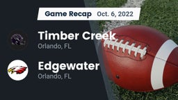 Recap: Timber Creek  vs. Edgewater  2022