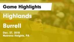 Highlands  vs Burrell  Game Highlights - Dec. 27, 2018