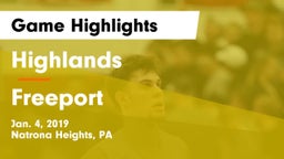 Highlands  vs Freeport  Game Highlights - Jan. 4, 2019