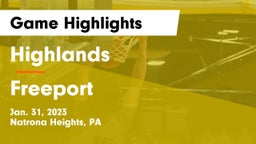 Highlands  vs Freeport  Game Highlights - Jan. 31, 2023