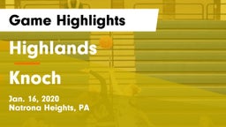 Highlands  vs Knoch  Game Highlights - Jan. 16, 2020