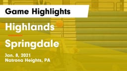 Highlands  vs Springdale Game Highlights - Jan. 8, 2021