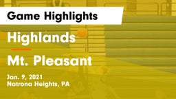 Highlands  vs Mt. Pleasant Game Highlights - Jan. 9, 2021