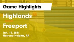 Highlands  vs Freeport  Game Highlights - Jan. 14, 2021