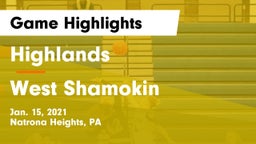 Highlands  vs West Shamokin Game Highlights - Jan. 15, 2021