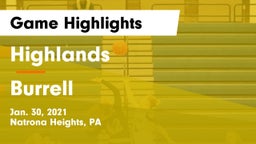 Highlands  vs Burrell Game Highlights - Jan. 30, 2021
