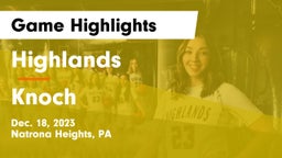 Highlands  vs Knoch  Game Highlights - Dec. 18, 2023