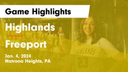 Highlands  vs Freeport  Game Highlights - Jan. 4, 2024