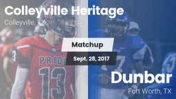 Matchup: Colleyville Heritage vs. Dunbar  2017