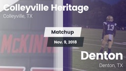 Matchup: Colleyville Heritage vs. Denton  2018