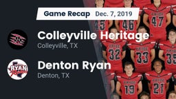 Recap: Colleyville Heritage  vs. Denton Ryan  2019