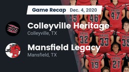 Recap: Colleyville Heritage  vs. Mansfield Legacy  2020