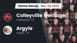 Recap: Colleyville Heritage  vs. Argyle  2023