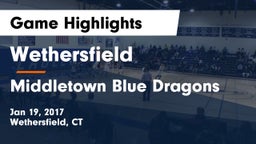 Wethersfield  vs Middletown Blue Dragons Game Highlights - Jan 19, 2017