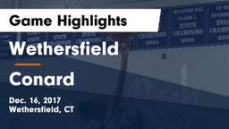 Wethersfield  vs Conard  Game Highlights - Dec. 16, 2017