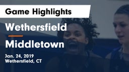 Wethersfield  vs Middletown Game Highlights - Jan. 24, 2019