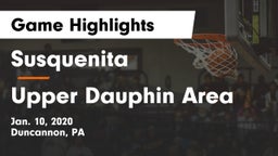 Susquenita  vs Upper Dauphin Area  Game Highlights - Jan. 10, 2020