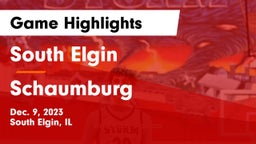 South Elgin  vs Schaumburg  Game Highlights - Dec. 9, 2023