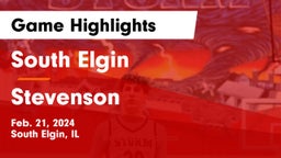South Elgin  vs Stevenson  Game Highlights - Feb. 21, 2024