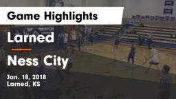 Larned  vs Ness City  Game Highlights - Jan. 18, 2018