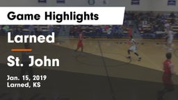 Larned  vs St. John  Game Highlights - Jan. 15, 2019
