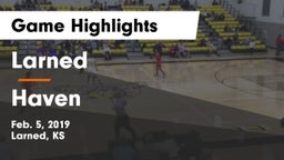 Larned  vs Haven  Game Highlights - Feb. 5, 2019