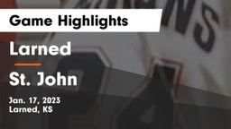 Larned  vs St. John  Game Highlights - Jan. 17, 2023