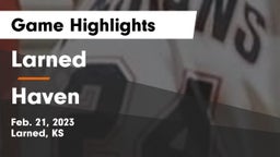 Larned  vs Haven  Game Highlights - Feb. 21, 2023