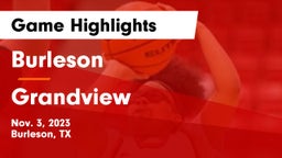 Burleson  vs Grandview  Game Highlights - Nov. 3, 2023